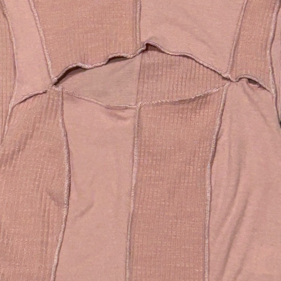 Rebelflow Pink Ribbed Cutout Tank Top - Picture 6 of 9